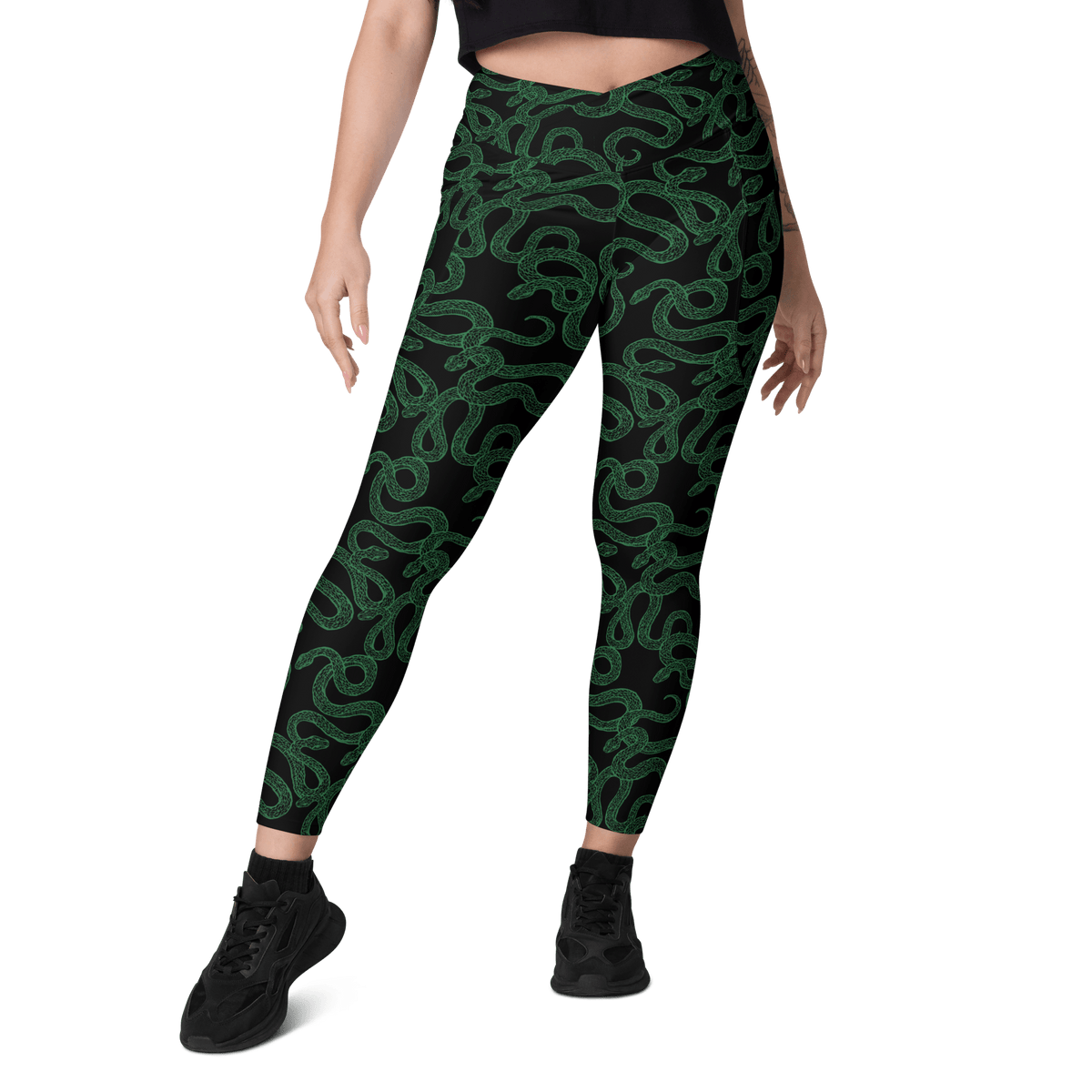 Cursed Coils Crossover Leggings with Pockets - Goth Cloth Co.4828349_14137