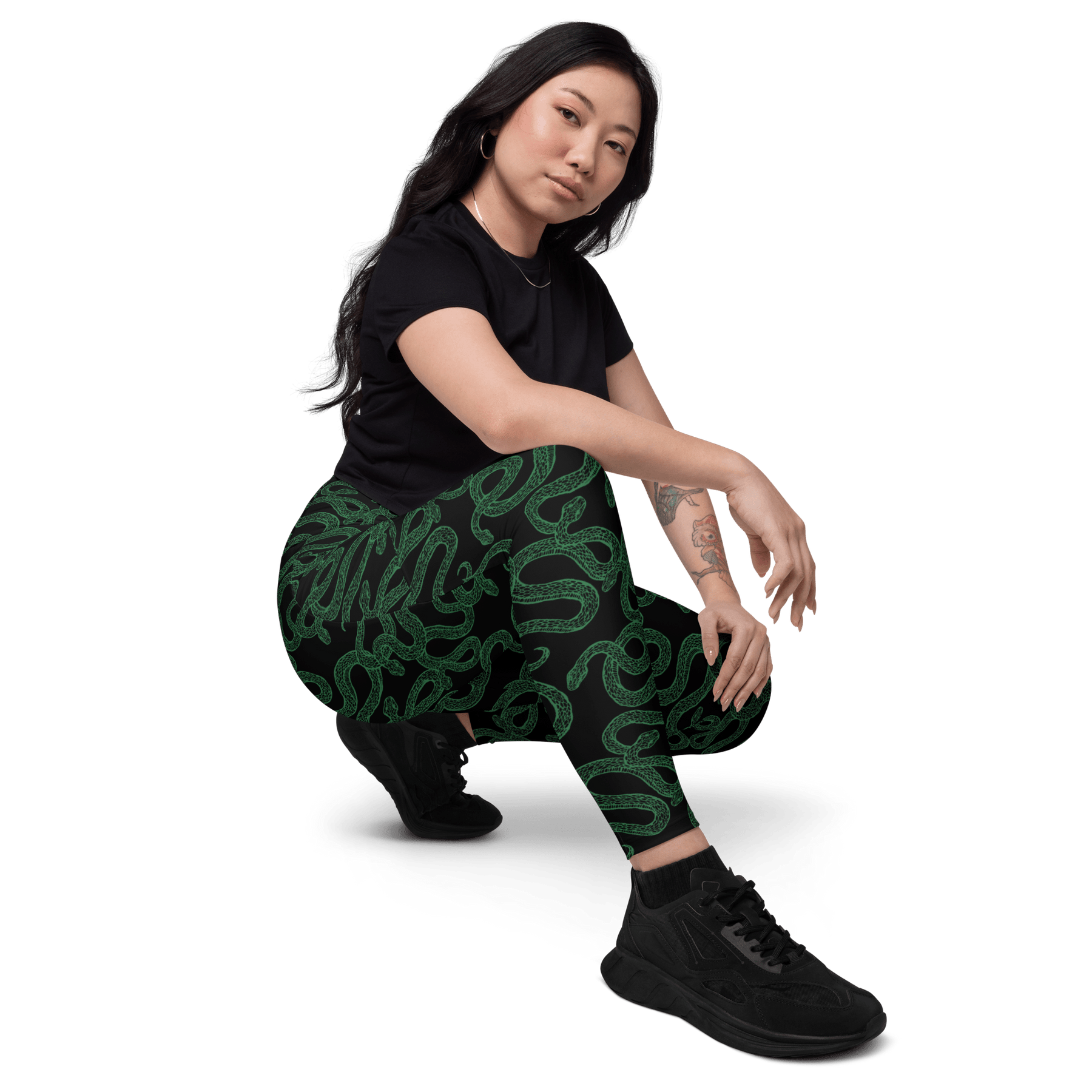 Cursed Coils Crossover Leggings with Pockets - Goth Cloth Co.4828349_14137