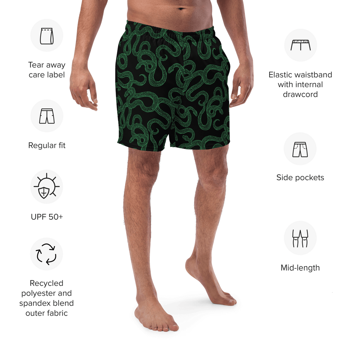 Cursed Coils Men's Swim Trunks - Goth Cloth Co.6227968_14636