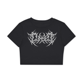 Cursed Metal Font Women's Baby Tee - Goth Cloth Co.241218PODAA0323#001