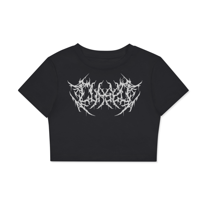 Cursed Metal Font Women's Baby Tee - Goth Cloth Co.241218PODAA0323#001