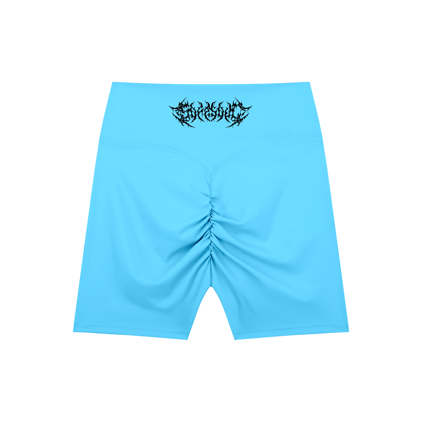 Barbed Wire High-Waisted Scrunch Yoga Shorts
