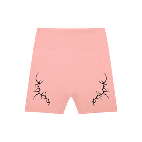 Thorned High-Waisted Scrunched Yoga Shorts