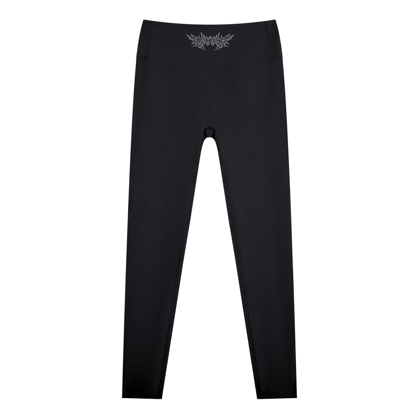 Delicate Metal Font High Waisted Ankle Leggings
