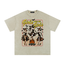 Girls Will Be Girls Witches Acid Wash Oversized T-Shirt