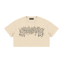 Big Feelings Metal Font Mineral Wash Crop Top