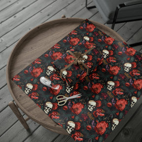 Dark Floral Skull & Flower Gift Wrap - Goth Cloth Co.Home Decor30697888788950297616