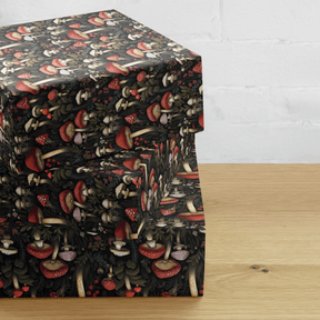 Dark Fungi Mushroom Gift Wrap (3 Sheets) - Goth Cloth Co.6542961_17373