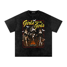 Girls Will Be Girls Witches Acid Wash Oversized T-Shirt