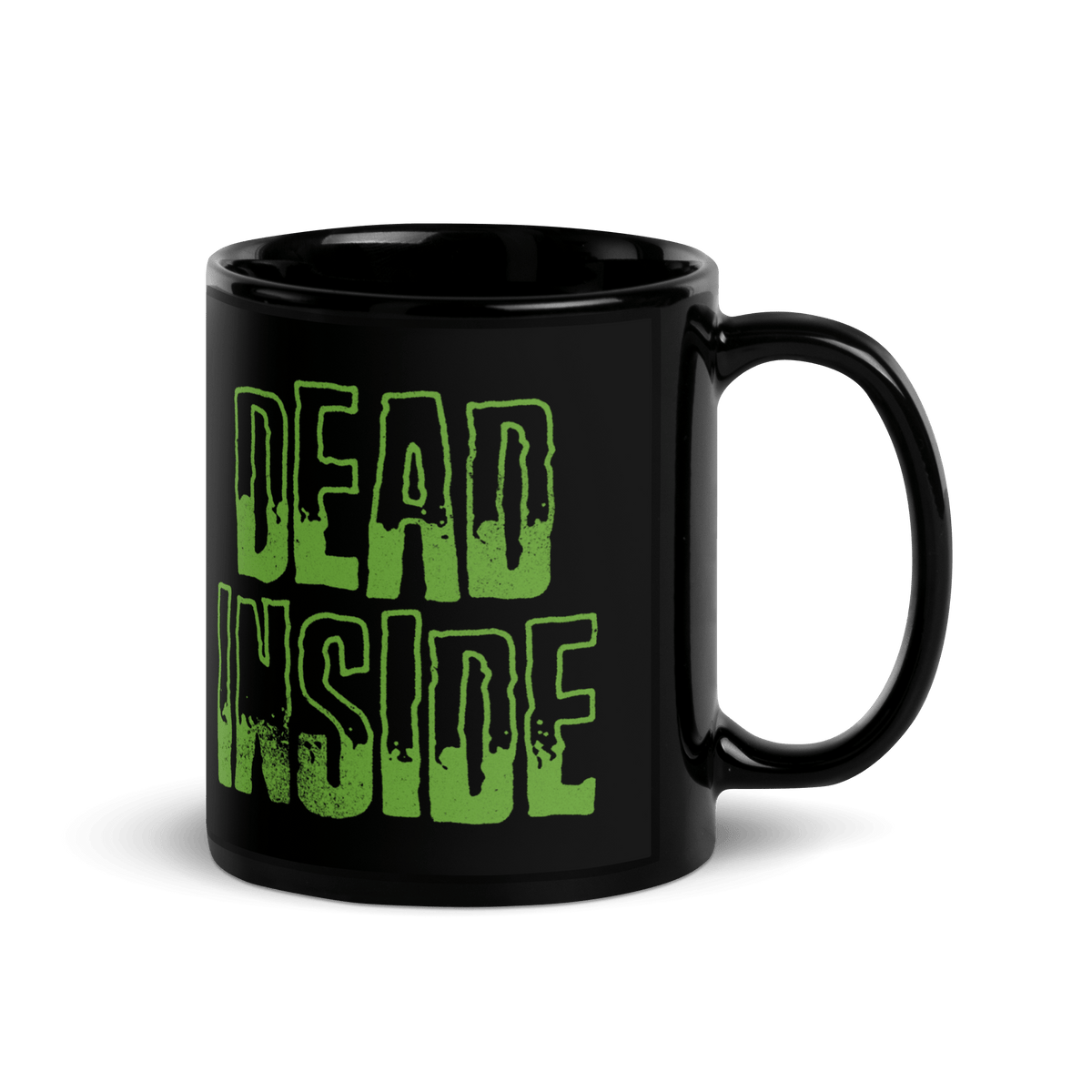 Dead Inside Black Glossy Mug - 11oz (READY TO SHIP) - Goth Cloth Co.2092344578999269800B