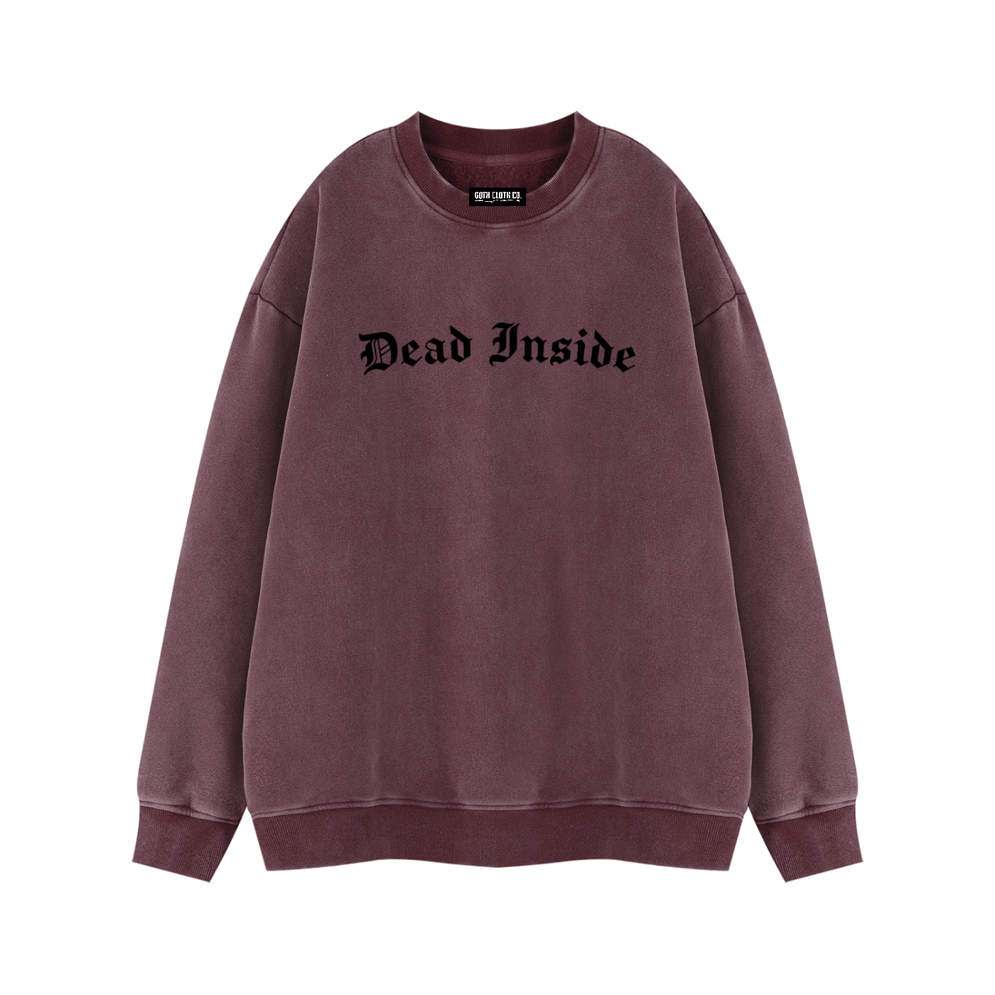 Dead Inside Vintage Wash Fleece Sweatshirt - Goth Cloth Co.260916PODRA1470041