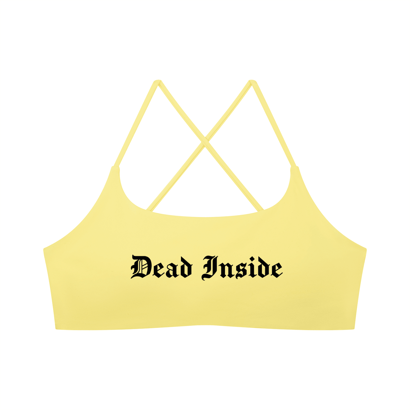 Dead Inside Women's Cross Strap Sports Bra - Goth Cloth Co.gymwear260905PODCI0636001