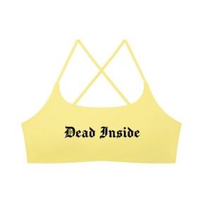 Dead Inside Women's Cross Strap Sports Bra - Goth Cloth Co.gymwear260905PODCI0636001