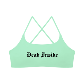 Dead Inside Women's Cross Strap Sports Bra - Goth Cloth Co.gymwear260905PODCI0636006