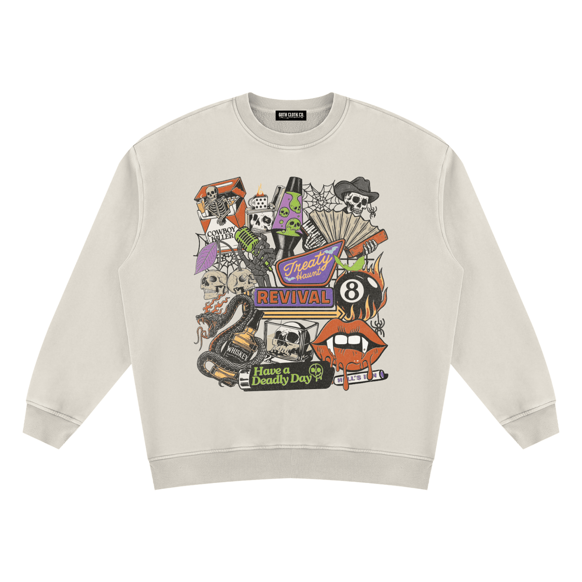 Dead Man's Revival Vintage Wash Fleece Sweatshirt - Goth Cloth Co.260916PODRA0630006