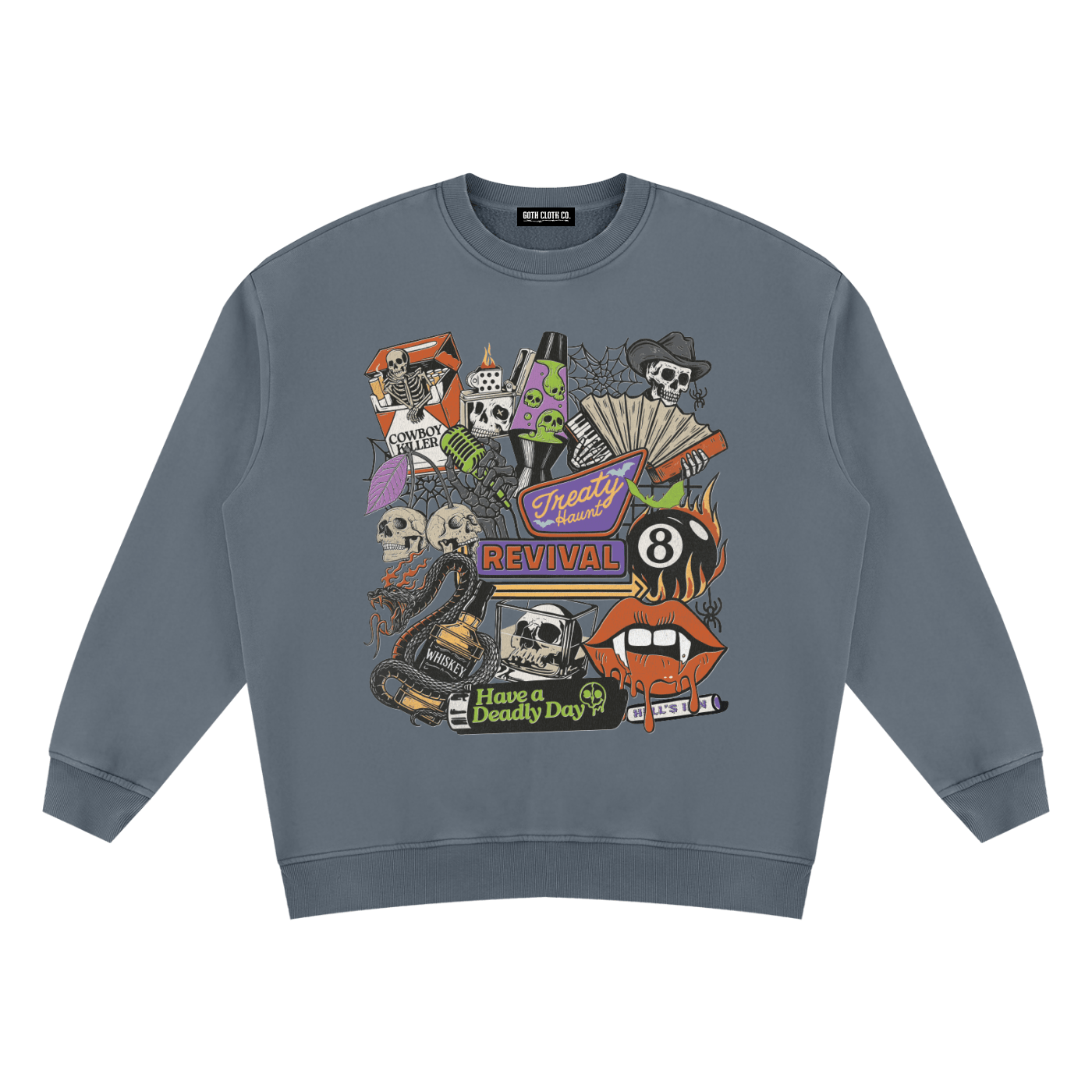 Dead Man's Revival Vintage Wash Fleece Sweatshirt - Goth Cloth Co.260916PODRA0630011