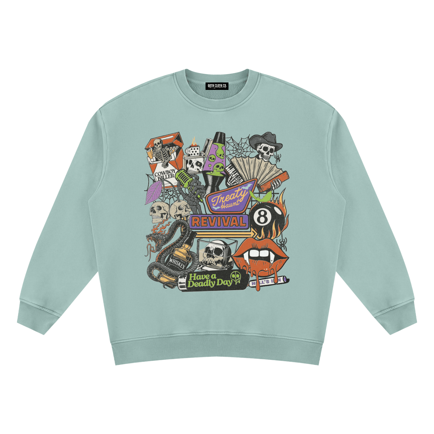 Dead Man's Revival Vintage Wash Fleece Sweatshirt - Goth Cloth Co.260916PODRA0630021