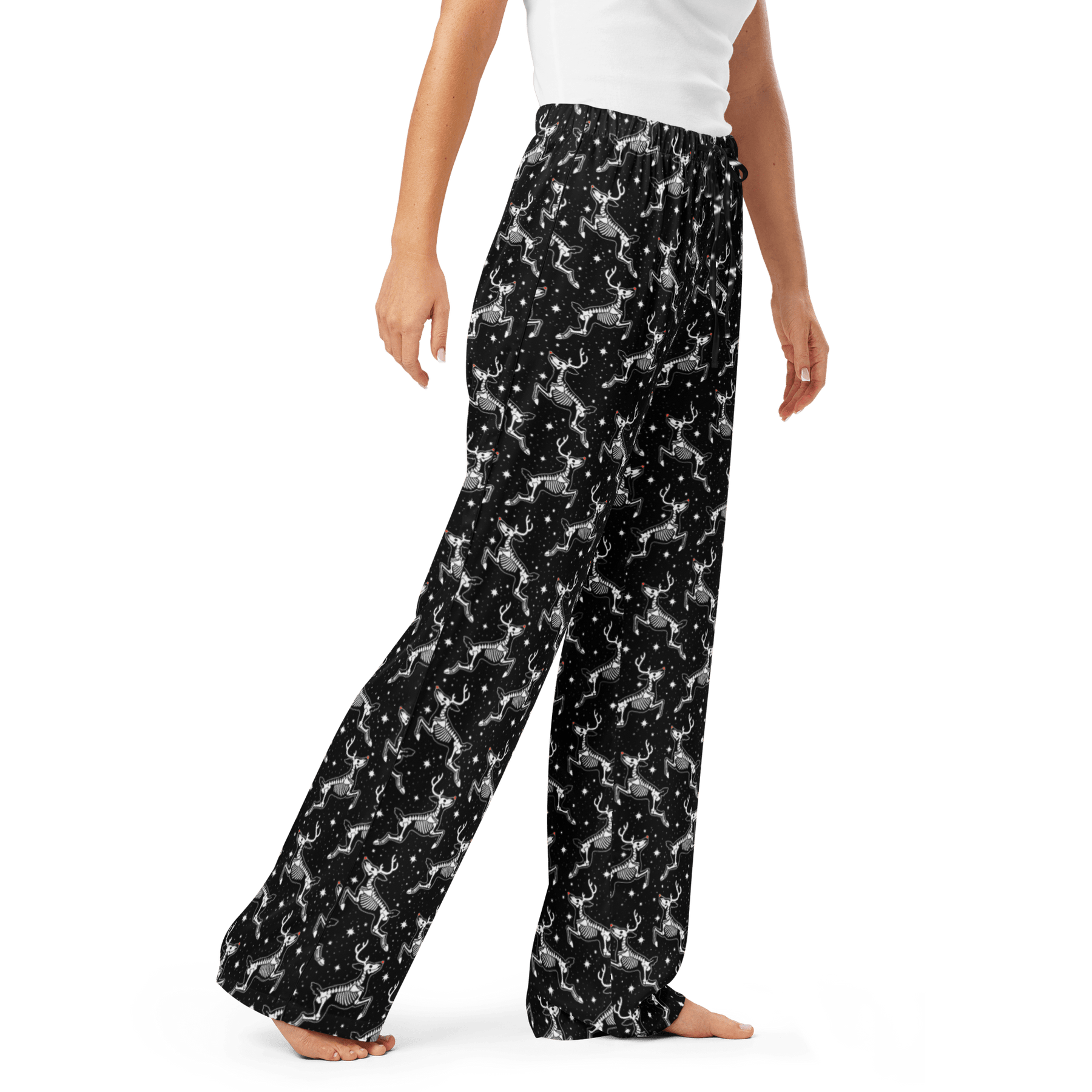 Deadnose Reindeer Silky Pajama Pants - Goth Cloth Co.7671546_20976