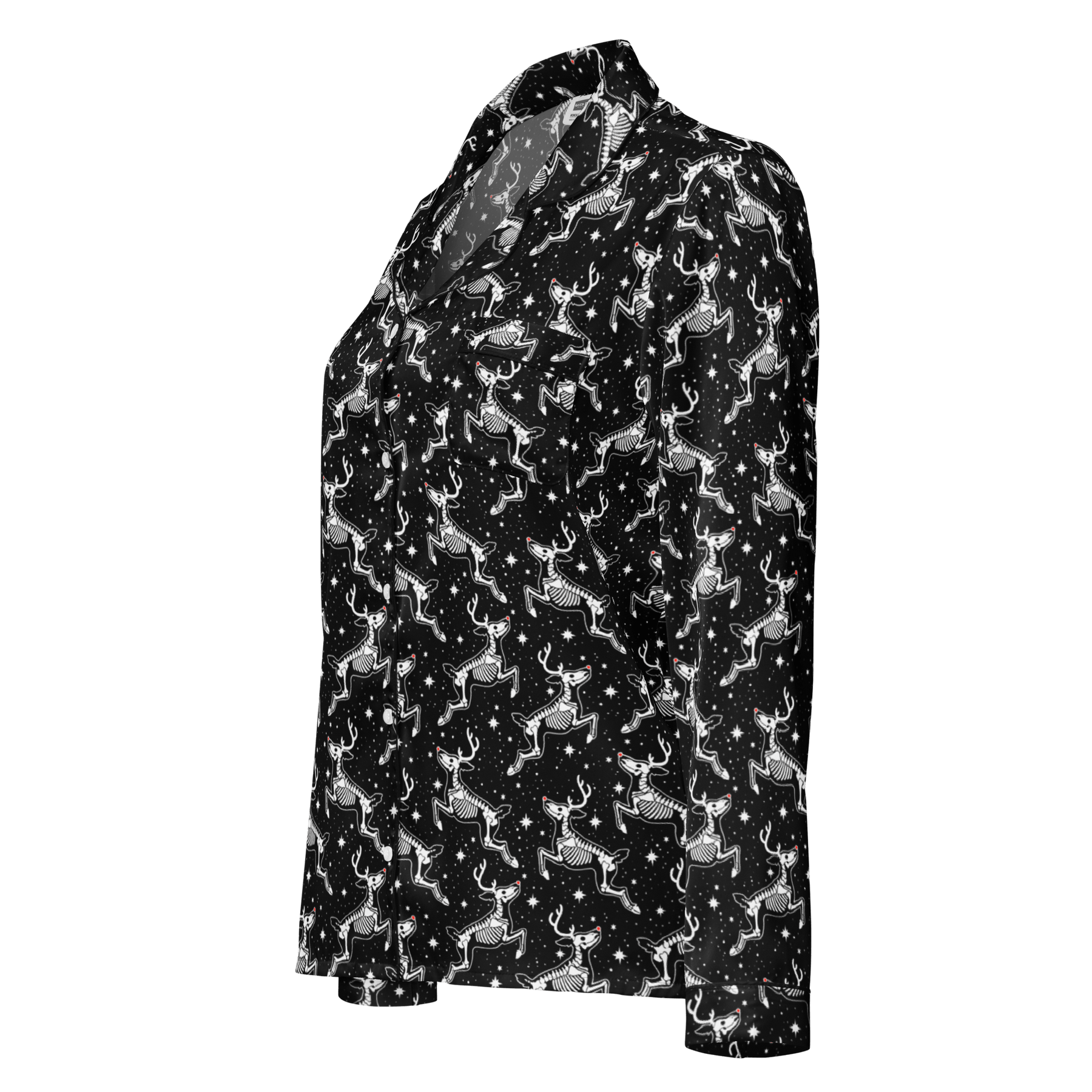 Deadnose Reindeer Silky Pajama Top - Goth Cloth Co.5280633_20952