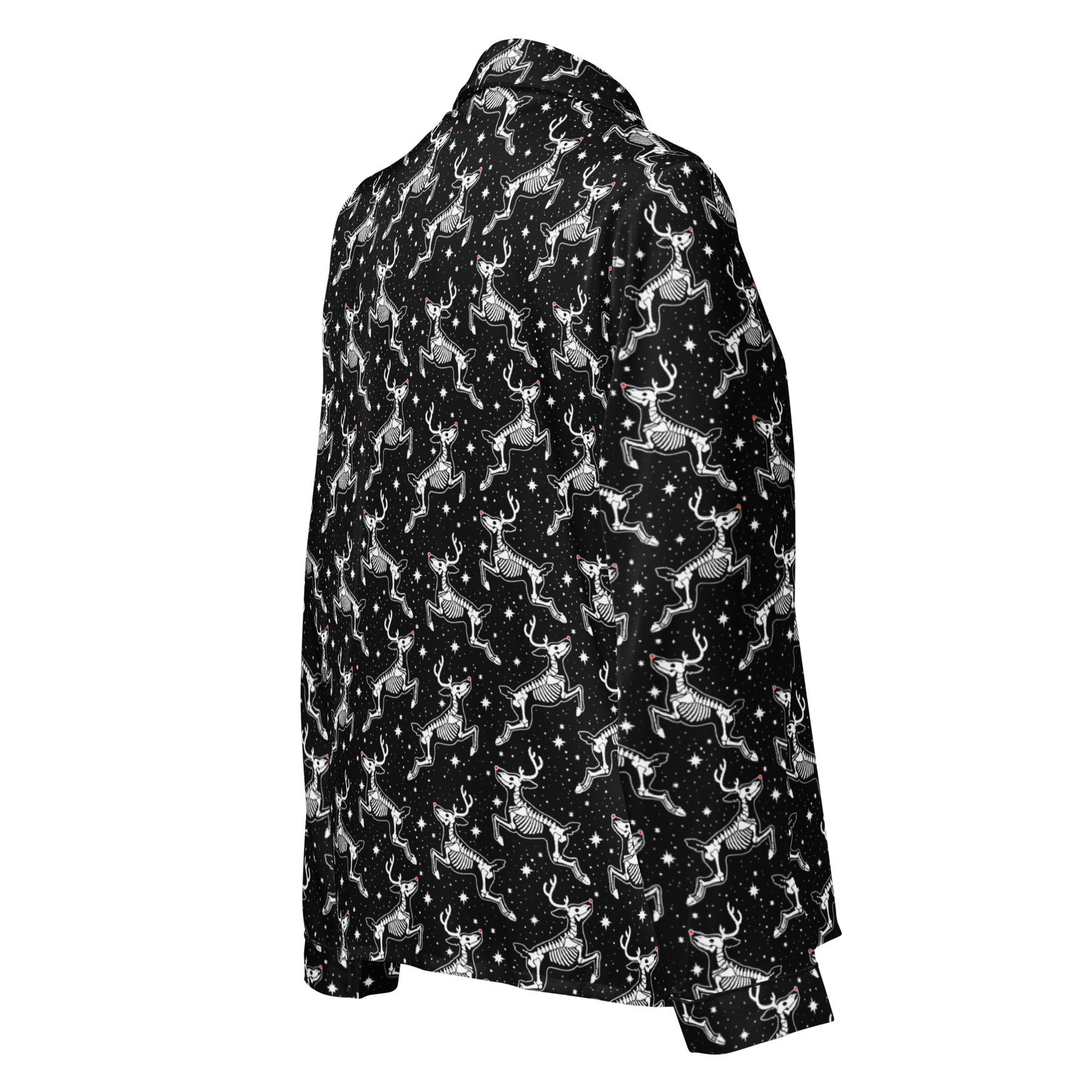 Deadnose Reindeer Silky Pajama Top - Goth Cloth Co.5280633_20952