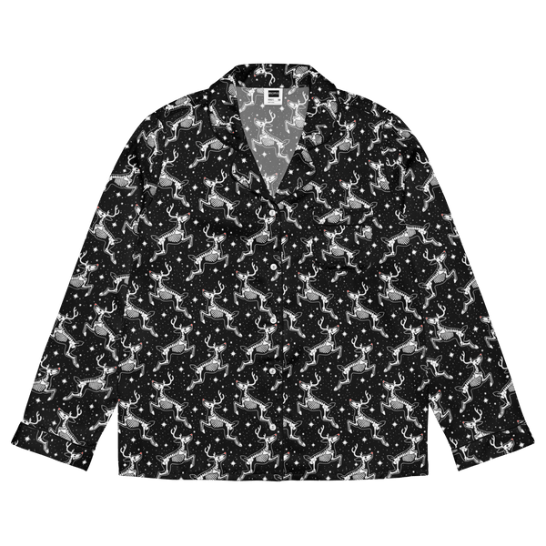 Deadnose Reindeer Silky Pajama Top - Goth Cloth Co.5280633_20952