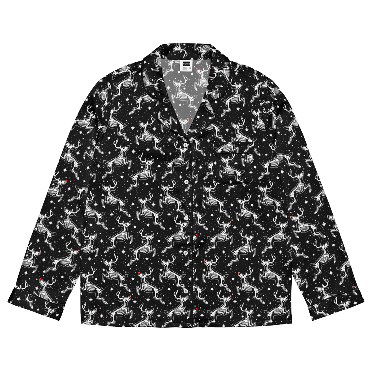 Deadnose Reindeer Silky Pajama Top - Goth Cloth Co.5280633_20952