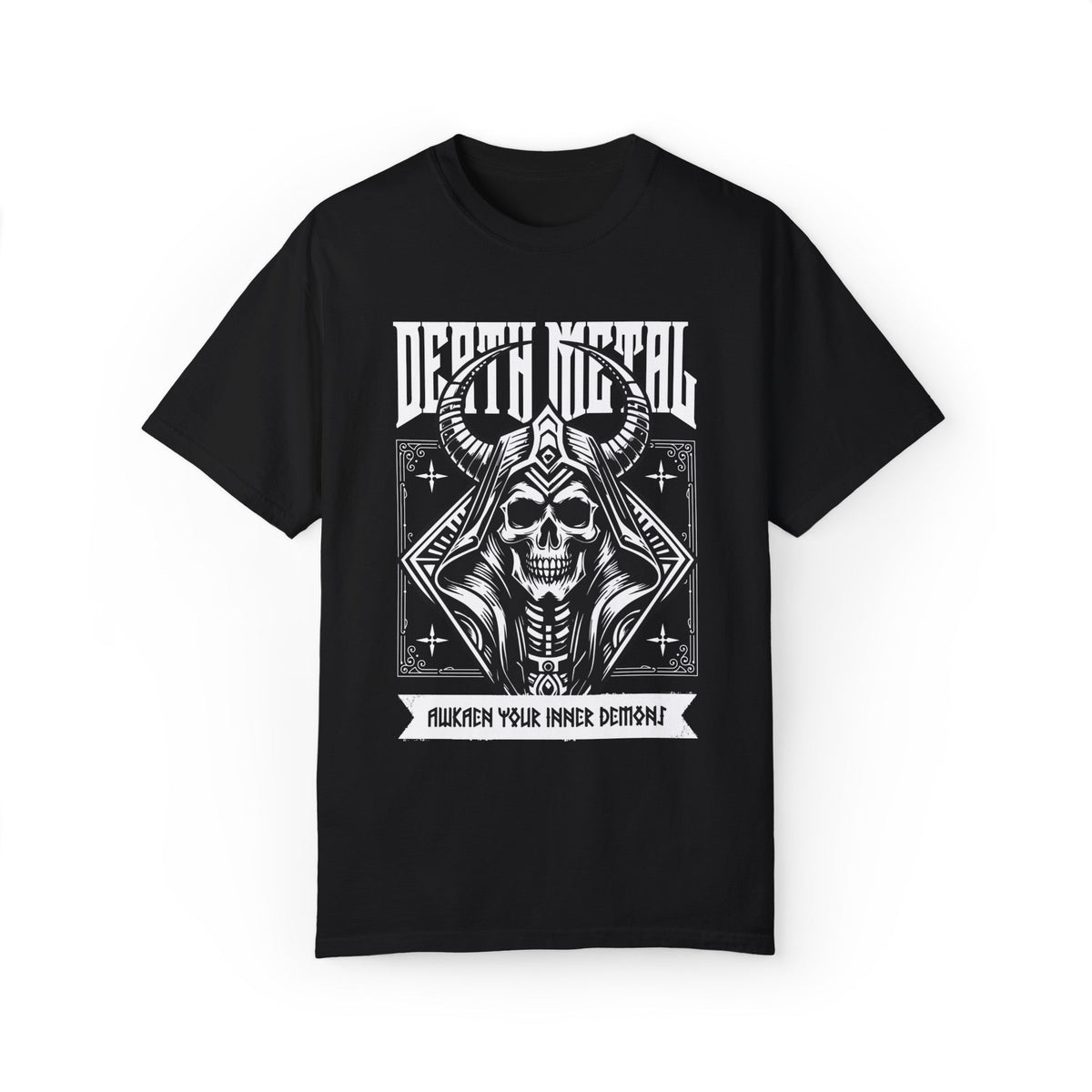 Death Metal Oversized Beefy Tee - Goth Cloth Co.T - Shirt13627424990288678383