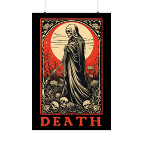 Death Tarot Card Block Print Art Poster - Goth Cloth Co.Poster21395587256069992114