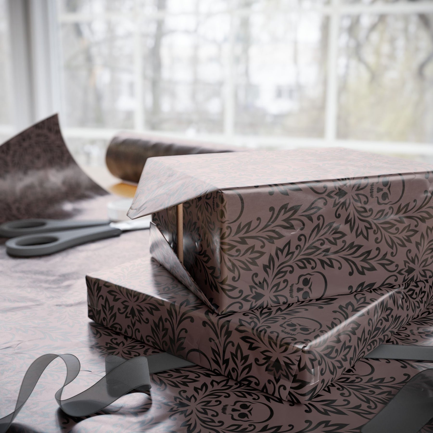 Deathly Damask Gift Wrap Paper - Goth Cloth Co.Home Decor28152218294711522074