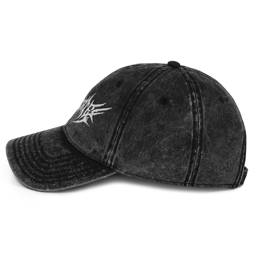 Delicate Metal Font Acid Wash Dad Cap - Goth Cloth Co.1963048_9791