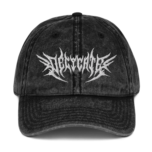 Delicate Metal Font Acid Wash Dad Cap - Goth Cloth Co.1963048_9791