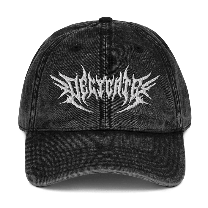 Delicate Metal Font Acid Wash Dad Cap - Goth Cloth Co.1963048_9791