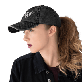 Delicate Metal Font Acid Wash Dad Cap - Goth Cloth Co.1963048_9791