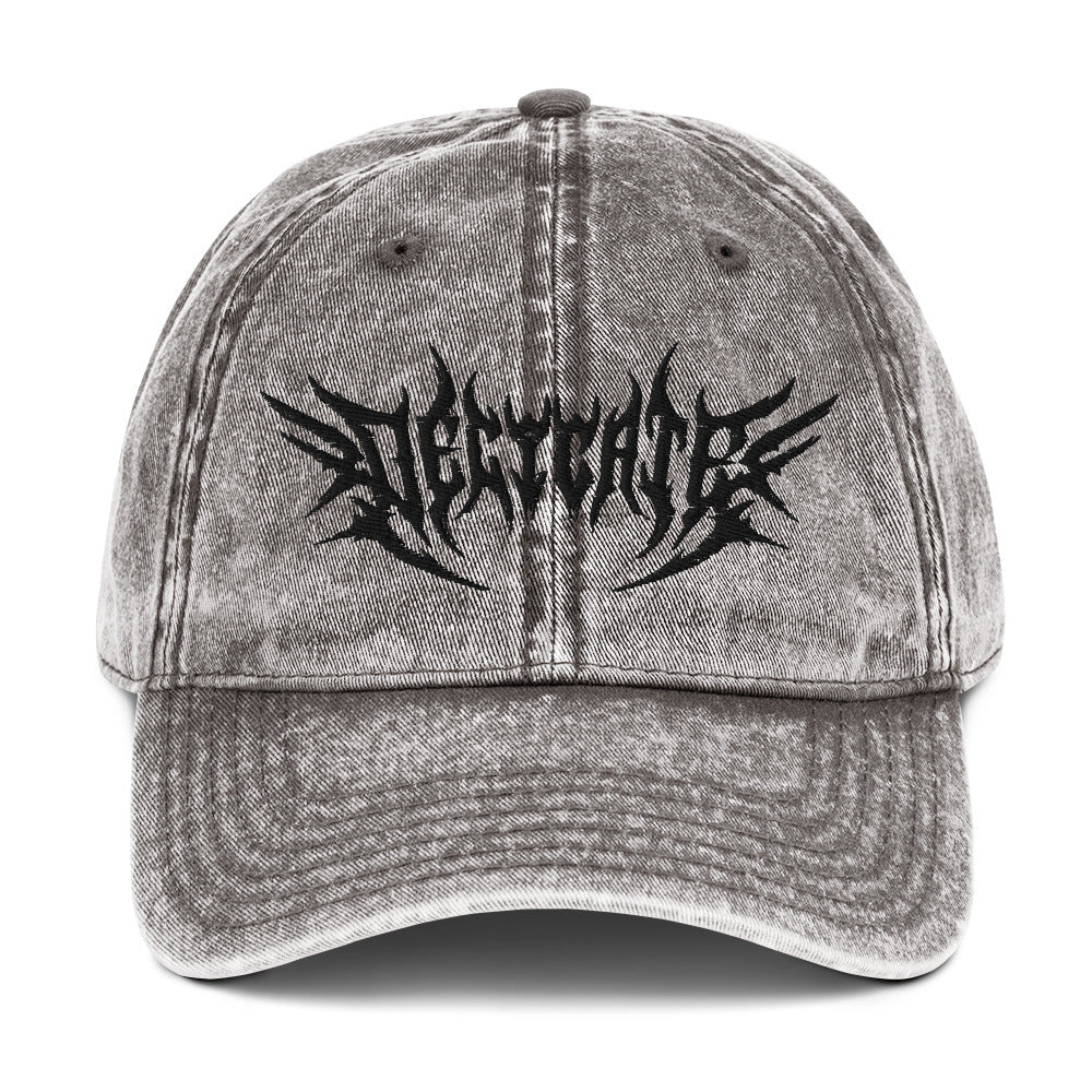 Delicate Metal Font Acid Wash Dad Cap - Goth Cloth Co.5153410_10803