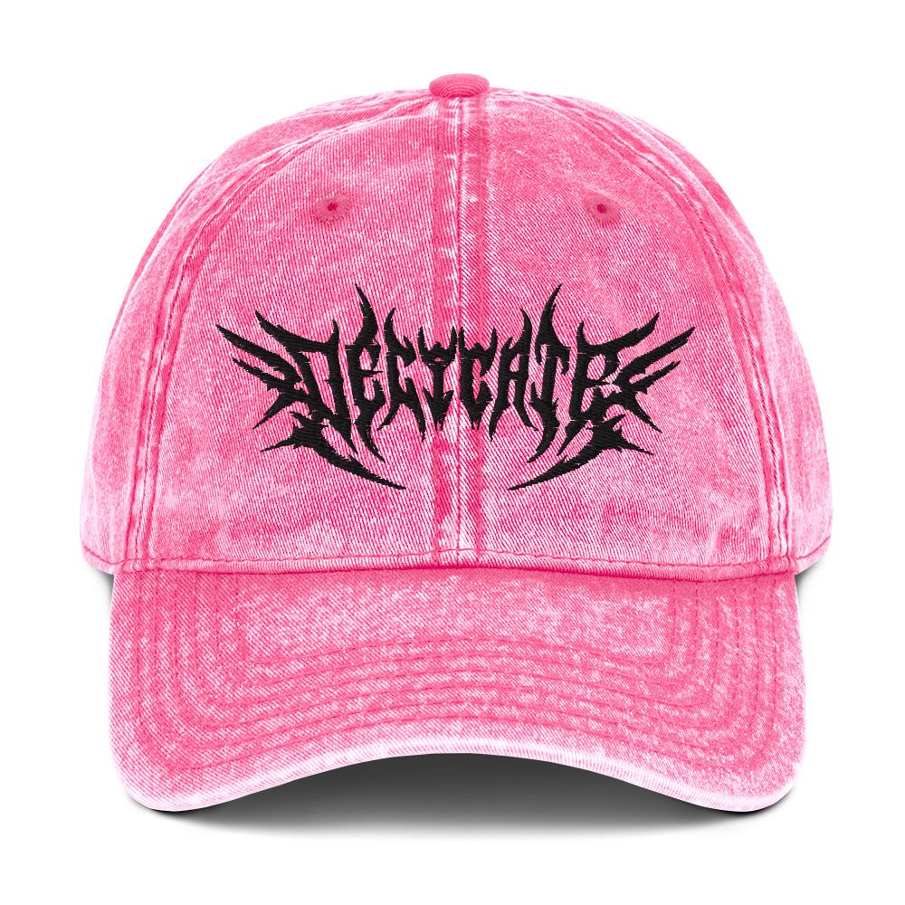 Delicate Metal Font Acid Wash Dad Cap - Goth Cloth Co.5153410_16749