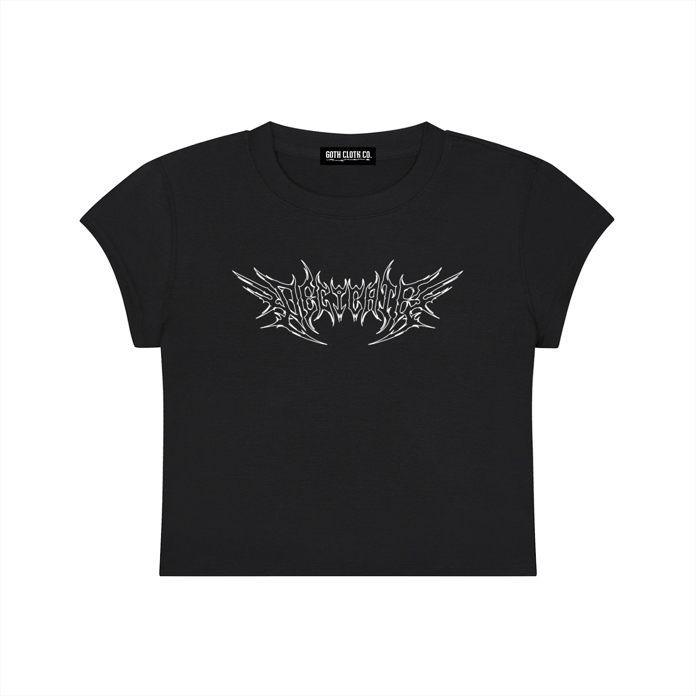 Delicate Metal Font Baby Tee - Goth Cloth Co.gymwear260730PODAA1099001