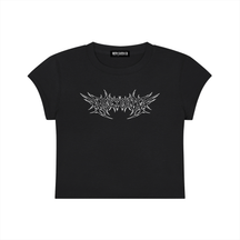 Delicate Metal Font Baby Tee - Goth Cloth Co.gymwear260730PODAA1099001