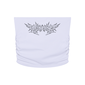 Delicate Metal Font Cropped Yoga Tube Top - Goth Cloth Co.260721PODAH0818005