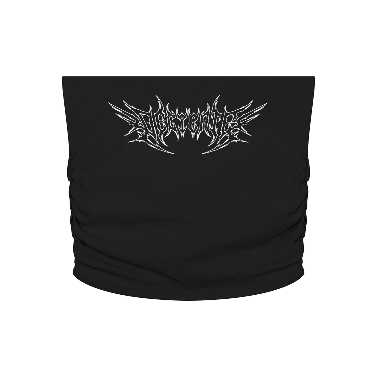 Delicate Metal Font Cropped Yoga Tube Top - Goth Cloth Co.260721PODAH0822001