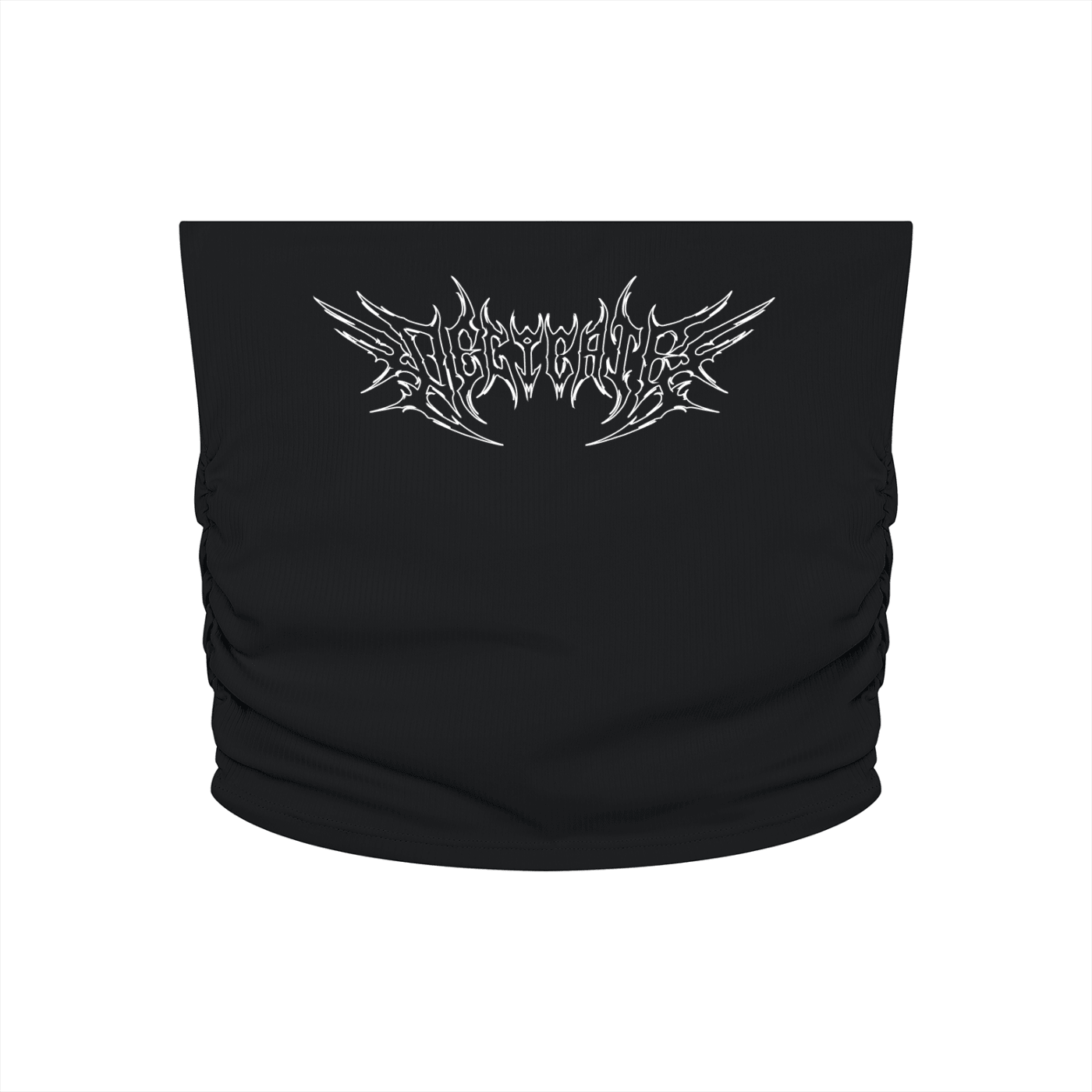 Delicate Metal Font Cropped Yoga Tube Top - Goth Cloth Co.260721PODAH0822001