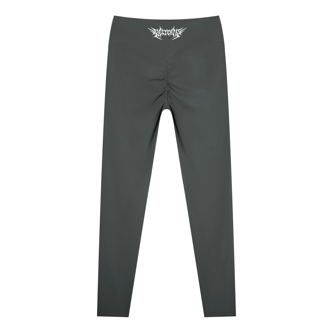 Delicate Metal Font High Waisted Ankle Leggings
