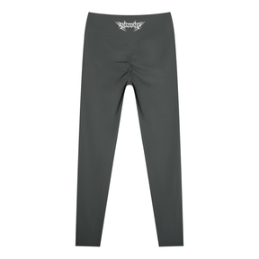 Delicate Metal Font High Waisted Ankle Leggings