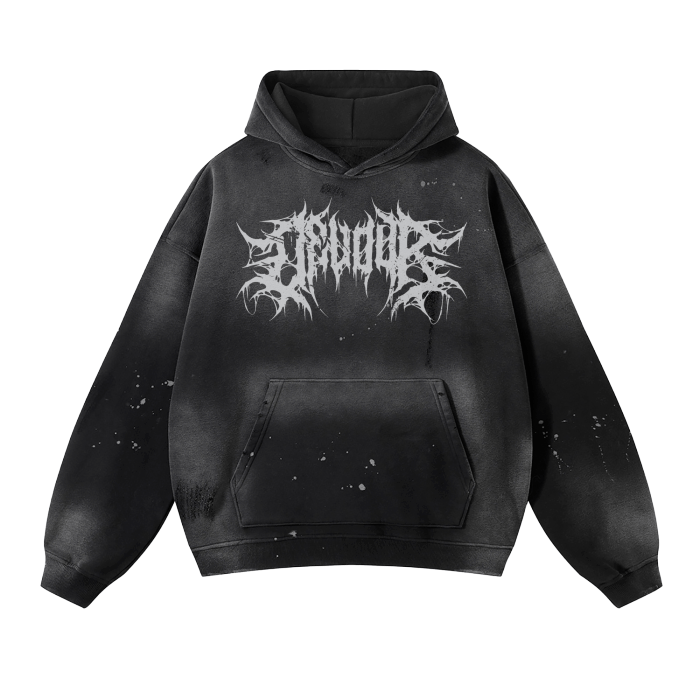 Devour Grunge Cerberus Distressed Hoodie - Metal Fashion