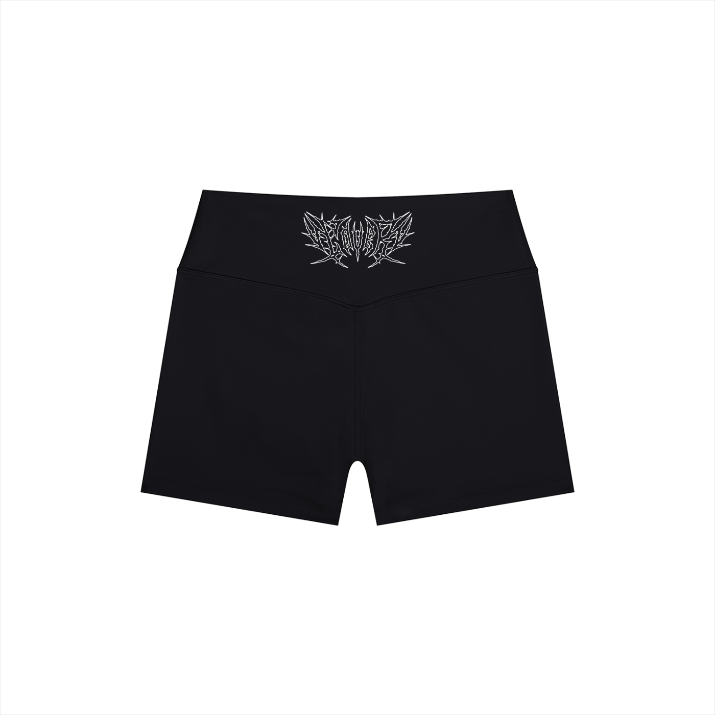 Lover Metal Font High Rise Yoga Shorts