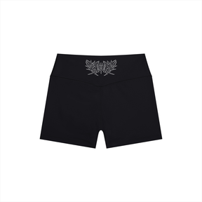Lover Metal Font High Rise Yoga Shorts