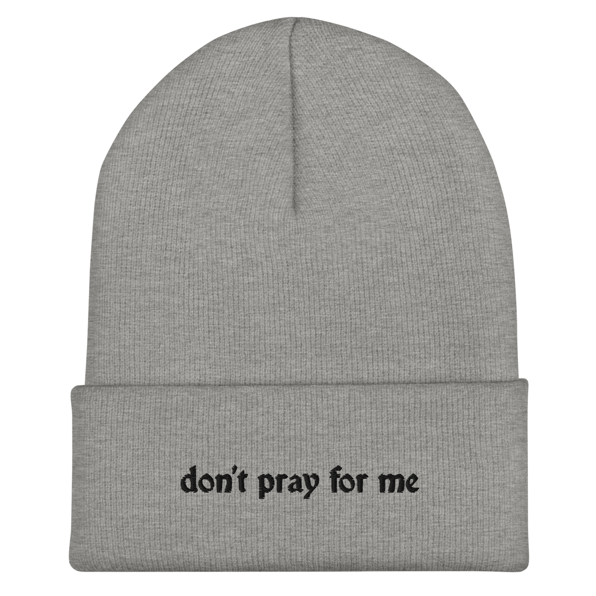 Don't Pray For Me Goth Knit Beanie - Goth Cloth Co.6287528_8937