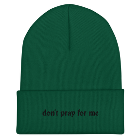 Don't Pray For Me Goth Knit Beanie - Goth Cloth Co.6287528_8941