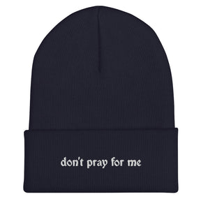 Don't Pray For Me Goth Knit Beanie - Goth Cloth Co.6950407_8940