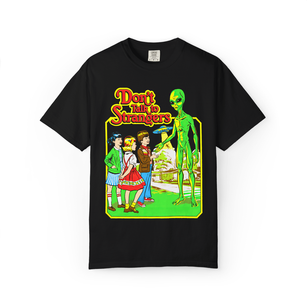 Don't Talk To Strangers Alien Comfy Tee - Goth Cloth Co.8492639_15114