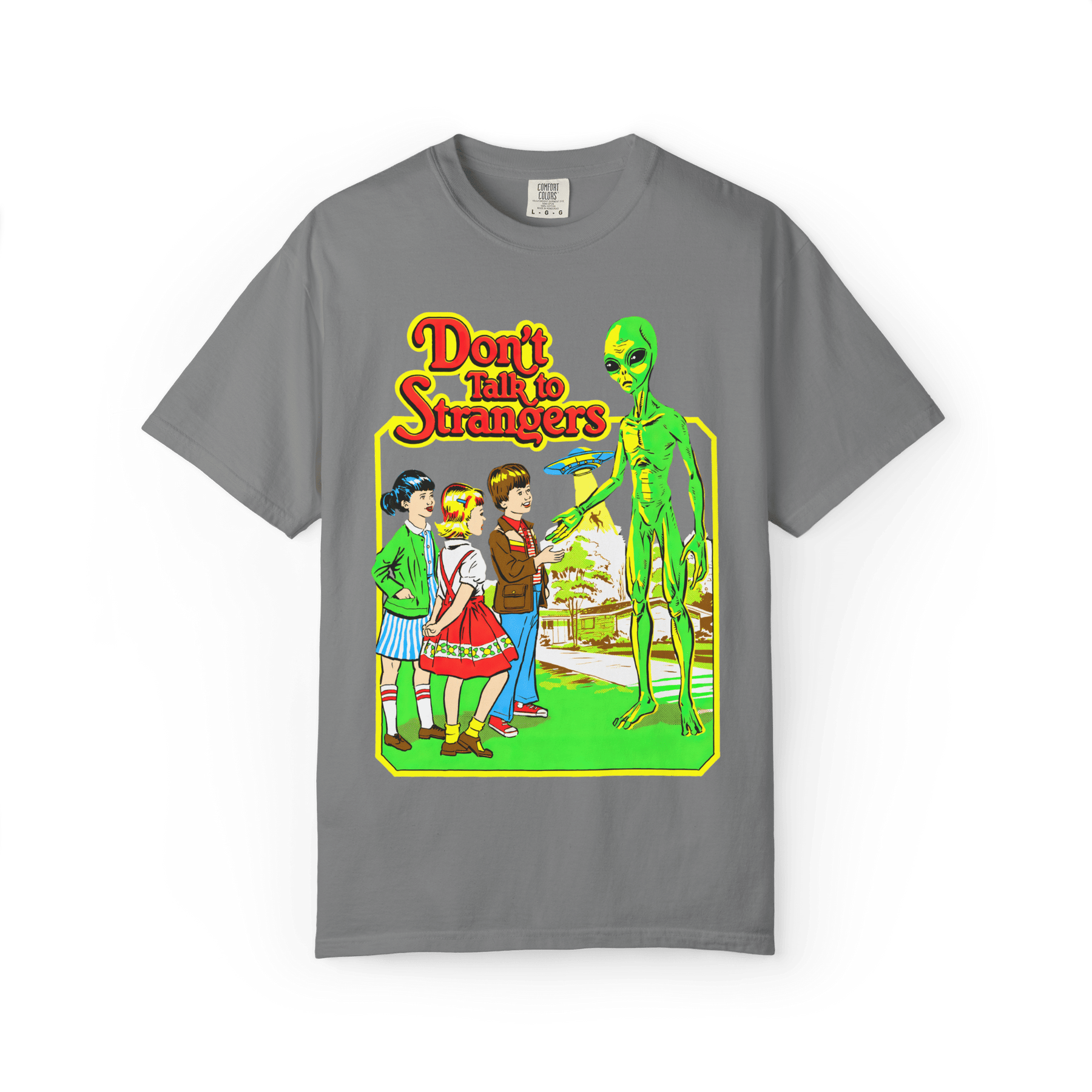 Don't Talk To Strangers Alien Comfy Tee - Goth Cloth Co.8492639_15176